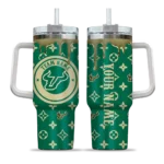 custom south florida bulls bullseye drips green curved tumbler best selling.webp