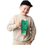 custom south florida bulls geometric prism green curved tumbler best selling.webp