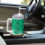 custom south florida bulls geometric prism green curved tumbler best selling.webp