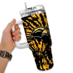 custom southern miss golden eagles burst swirl black curved tumbler best selling.webp