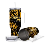 custom southern miss golden eagles burst swirl black curved tumbler best selling.webp