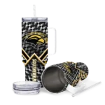 custom southern miss golden eagles chevron angle black curved tumbler best selling.webp