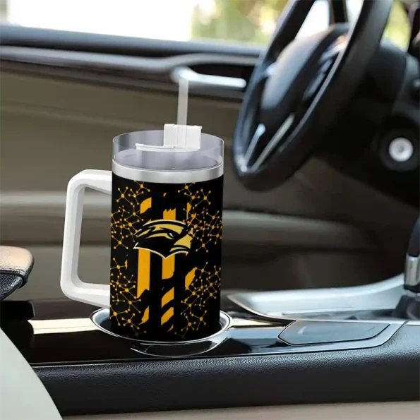 custom southern miss golden eagles claw cut black curved tumbler trendy.webp
