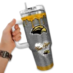 custom southern miss golden eagles heart helmet motif black curved tumbler best selling.webp