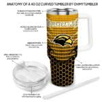 custom southern miss golden eagles hex texture black curved tumbler best selling.webp