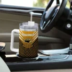 custom southern miss golden eagles hex texture black curved tumbler best selling.webp