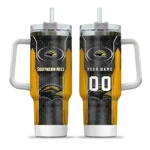 custom southern miss golden eagles hexagon armor black curved tumbler best selling.webp