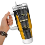 custom southern miss golden eagles hexagon armor black curved tumbler best selling.webp