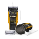 custom southern miss golden eagles hexagon armor black curved tumbler best selling.webp