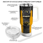 custom southern miss golden eagles hexagon armor black curved tumbler best selling.webp