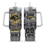 custom southern miss golden eagles superman shield black gray curved tumbler best selling.webp