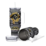 custom southern miss golden eagles superman shield black gray curved tumbler best selling.webp