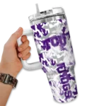 custom tcu horned frogs camo mashup purple white curved tumbler best selling.webp