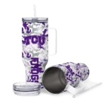 custom tcu horned frogs camo mashup purple white curved tumbler best selling.webp