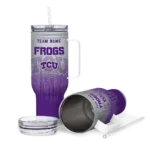 custom tcu horned frogs gradient dots purple curved tumbler best selling.webp