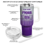 custom tcu horned frogs gradient dots purple curved tumbler best selling.webp