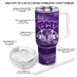 custom tcu horned frogs honey streaks purple curved tumbler best selling.webp