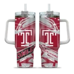 custom temple owls abstract paths red curved tumbler best selling.webp