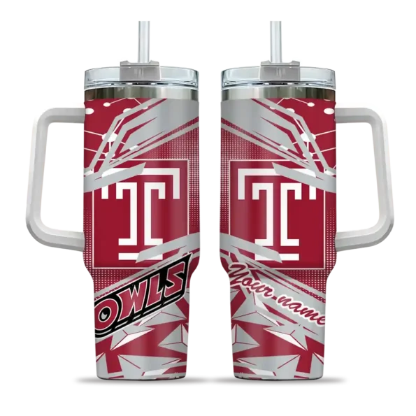 custom temple owls abstract paths red curved tumbler best selling.webp