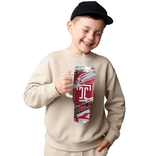 custom temple owls abstract paths red curved tumbler latest model.webp