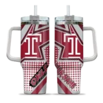 custom temple owls arrow burst red curved tumbler best selling.webp