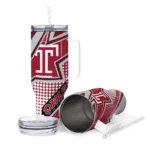 custom temple owls arrow burst red curved tumbler best selling.webp