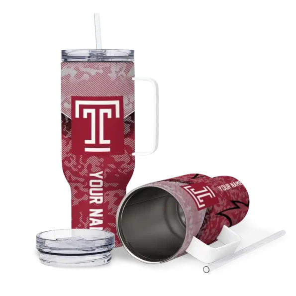 custom temple owls chevron stripe red curved tumbler high quality.webp