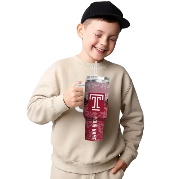 custom temple owls chevron stripe red curved tumbler latest model.webp