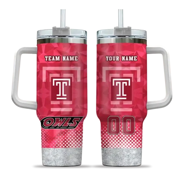 custom temple owls geometric prism red curved tumbler best selling.webp
