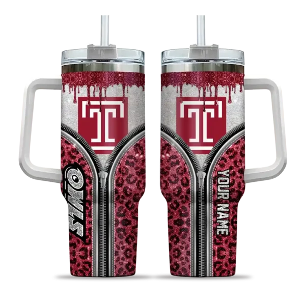 custom temple owls leopard zipper red curved tumbler best selling.webp