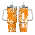 custom tennessee volunteers burst swirl orange curved tumbler best selling.webp