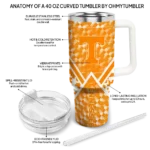 custom tennessee volunteers chevron angle orange curved tumbler best selling.webp