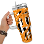 custom tennessee volunteers claw cut orange black curved tumbler best selling.webp