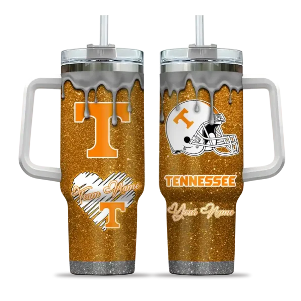custom tennessee volunteers heart helmet motif orange curved tumbler best selling.webp