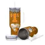 custom tennessee volunteers heart helmet motif orange curved tumbler best selling.webp