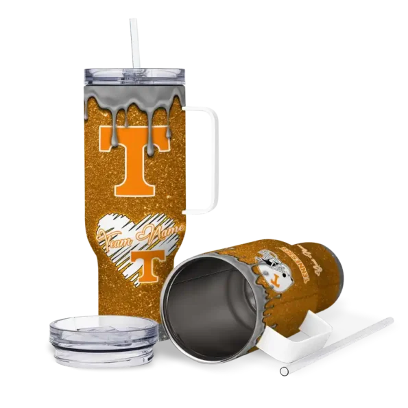 custom tennessee volunteers heart helmet motif orange curved tumbler high quality.webp