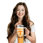 custom tennessee volunteers hex texture orange curved tumbler best selling.webp