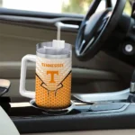 custom tennessee volunteers hex texture orange curved tumbler best selling.webp