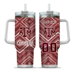 custom texas am aggies bold diamonds maroon curved tumbler best selling.webp