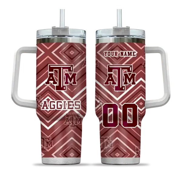 custom texas am aggies bold diamonds maroon curved tumbler best selling.webp