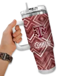 custom texas am aggies bold diamonds maroon curved tumbler best selling.webp