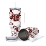 custom texas am aggies camo mashup maroon white curved tumbler best selling.webp