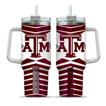 custom texas am aggies chevron layers maroon curved tumbler best selling.webp