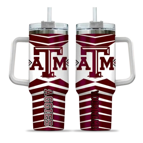 custom texas am aggies chevron layers maroon curved tumbler best selling.webp