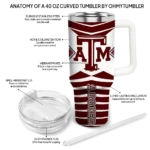 custom texas am aggies chevron layers maroon curved tumbler best selling.webp