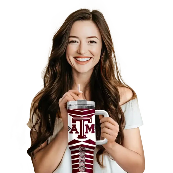 custom texas am aggies chevron layers maroon curved tumbler premium grade.webp