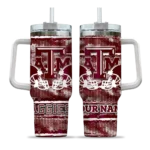 custom texas am aggies honey streaks maroon curved tumbler best selling.webp