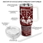 custom texas am aggies honey streaks maroon curved tumbler best selling.webp