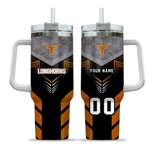 custom texas longhorns arrow armor orange black curved tumbler best selling.webp