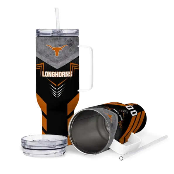 custom texas longhorns arrow armor orange black curved tumbler high quality.webp